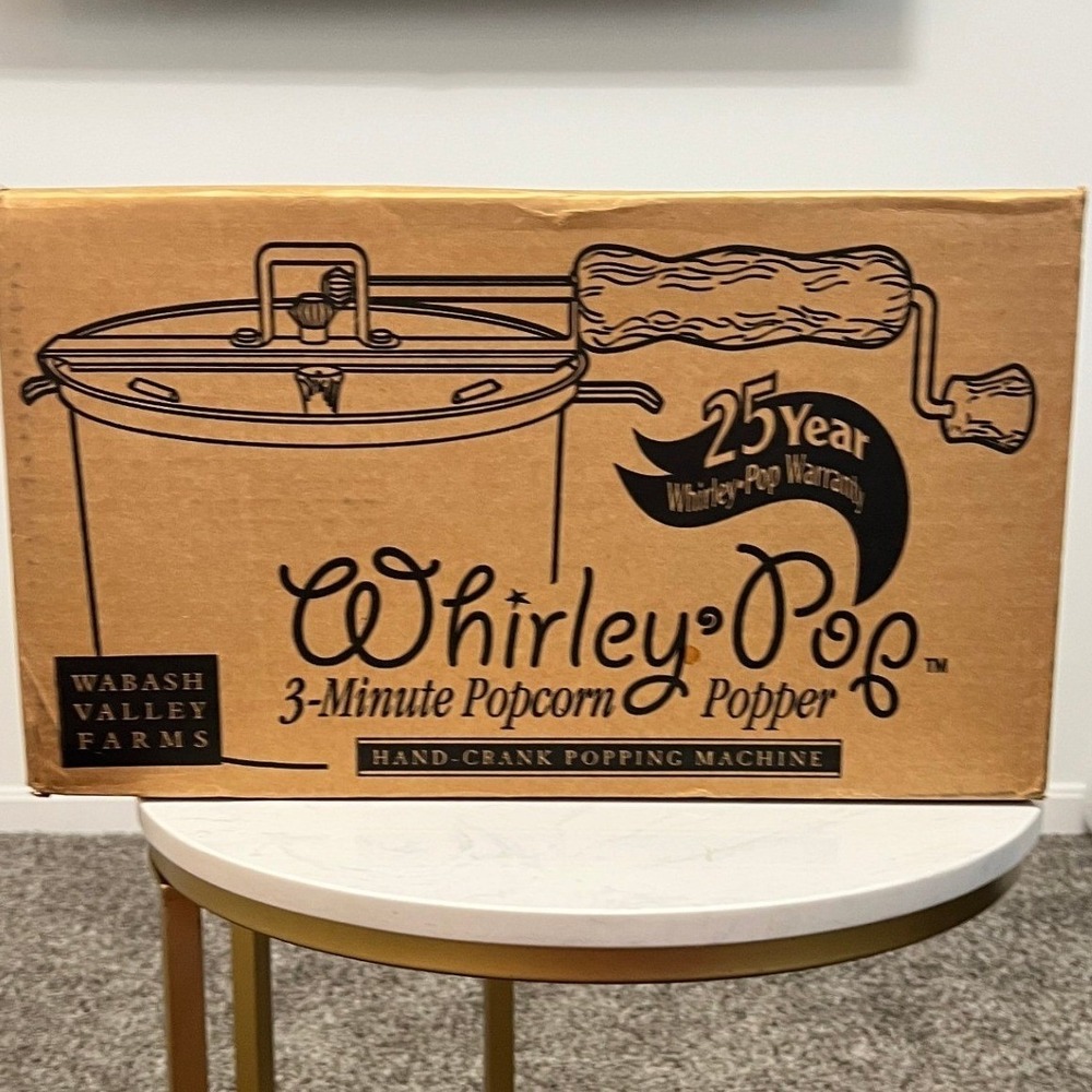 Whirley Pop Popcorn Popper Hand Crank Stovetop Aluminum Retro Movie Theater